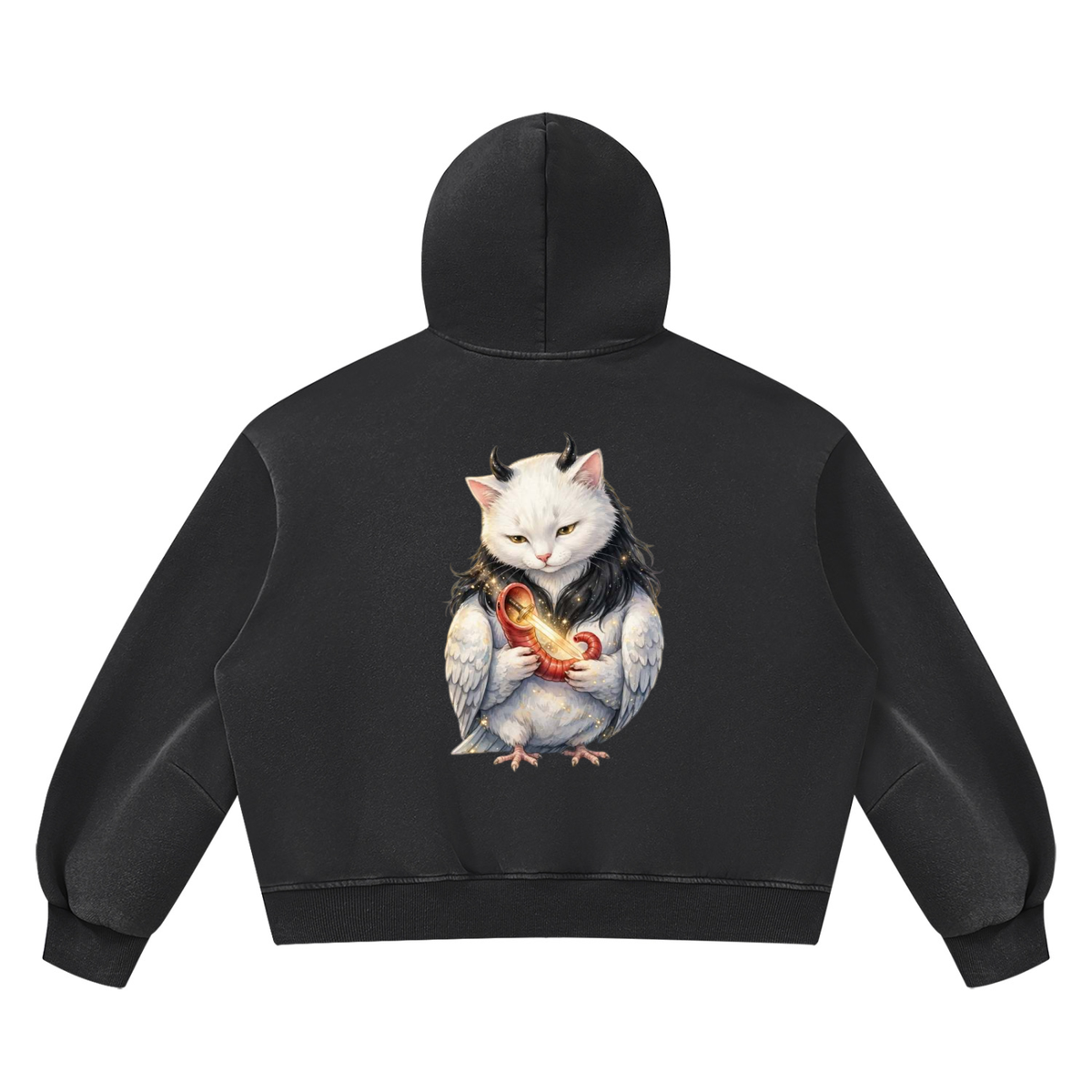 Unisex Vintage Wash Boxy Fleece Hoodie