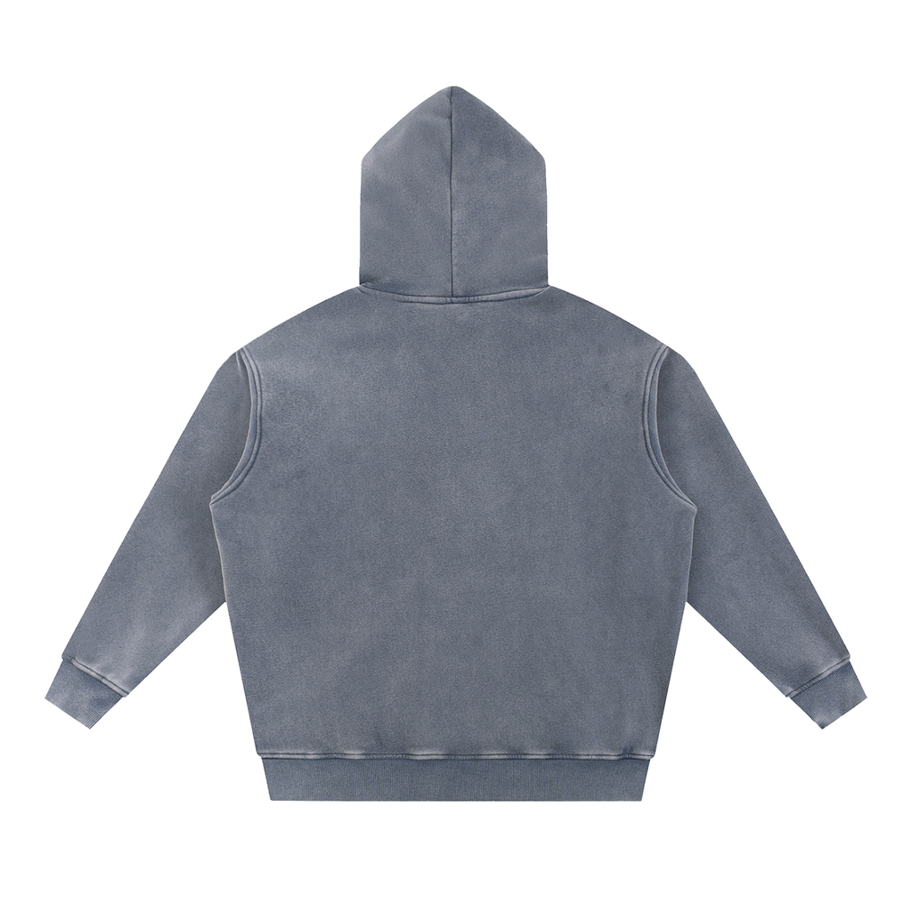 CRMB 002 Snow-Washed Oversized Fleece Hoodie — Brain Cancer Awareness