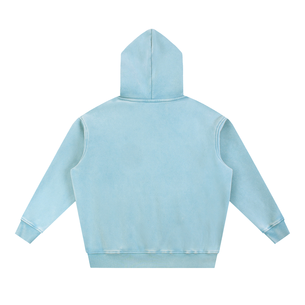 CRMB 002 Snow-Washed Oversized Fleece Hoodie — Brain Cancer Awareness