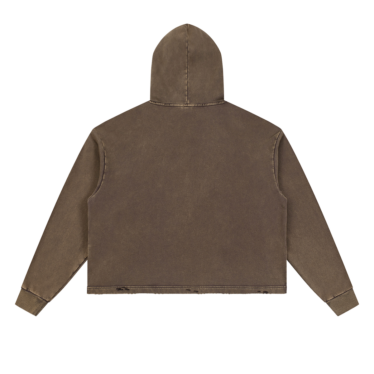 CRMB HOODIE 003 — Sun-Faded Hand-Frayed Inkprint Hoodie — BRAIN CANCER AWARENESS