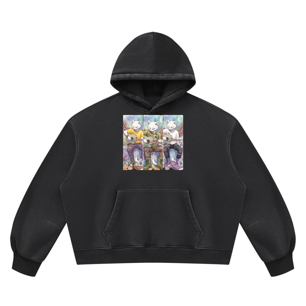 Unisex Vintage Wash Boxy Fleece Hoodie