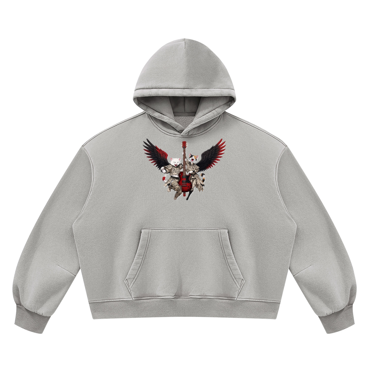 Unisex Vintage Wash Boxy Fleece Hoodie