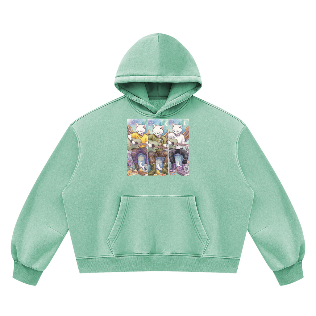 Unisex Vintage Wash Boxy Fleece Hoodie