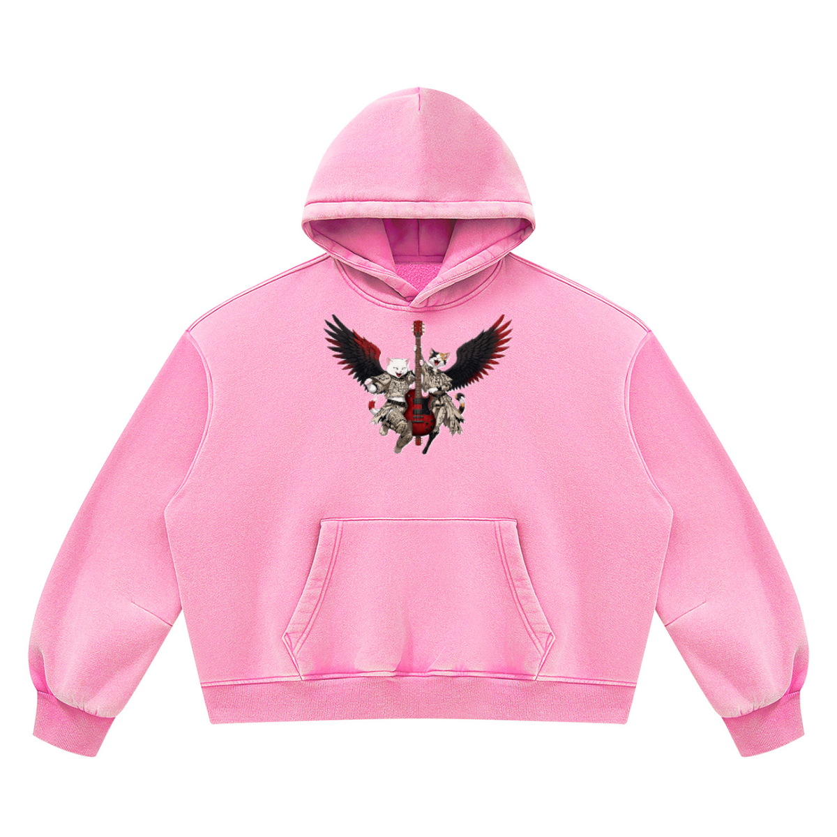 Unisex Vintage Wash Boxy Fleece Hoodie