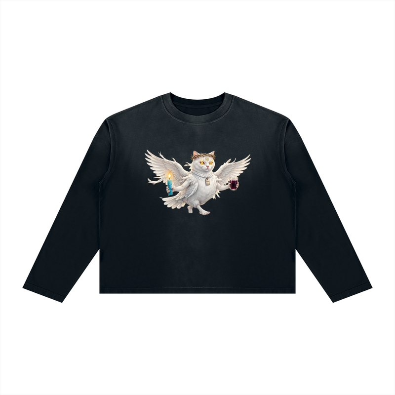 Unisex Sunfade Boxy Long Sleeve T-Shirt