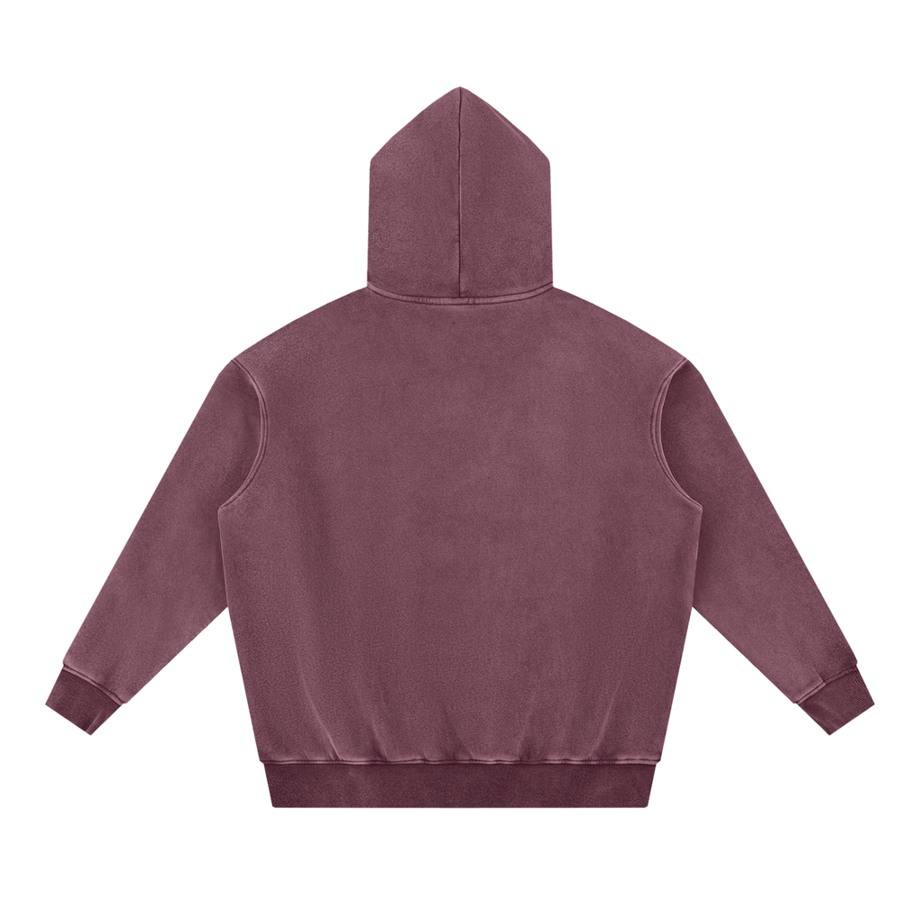 CRMB 002 Snow-Washed Oversized Fleece Hoodie — Brain Cancer Awareness
