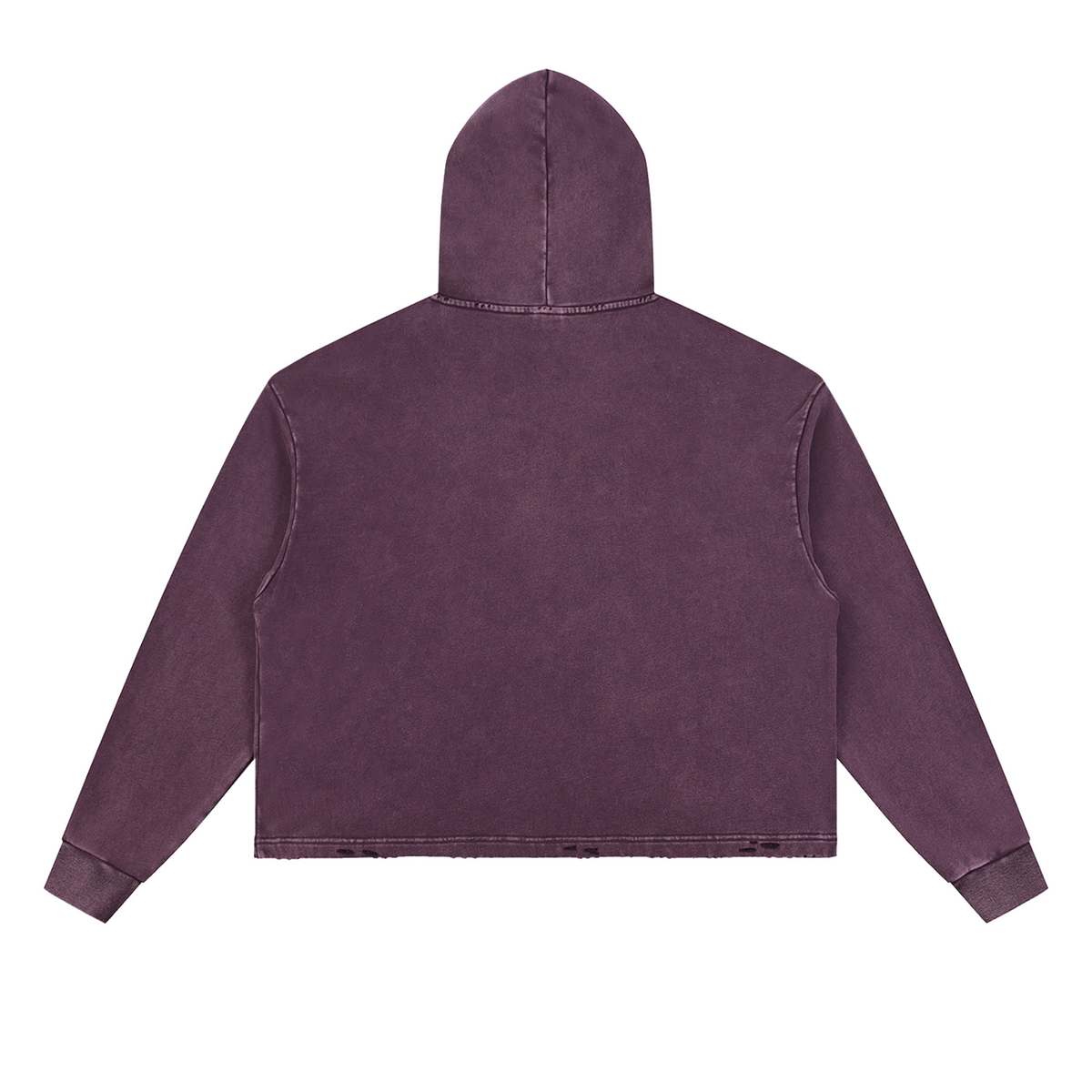 CRMB HOODIE 003 — Sun-Faded Hand-Frayed Inkprint Hoodie — BRAIN CANCER AWARENESS