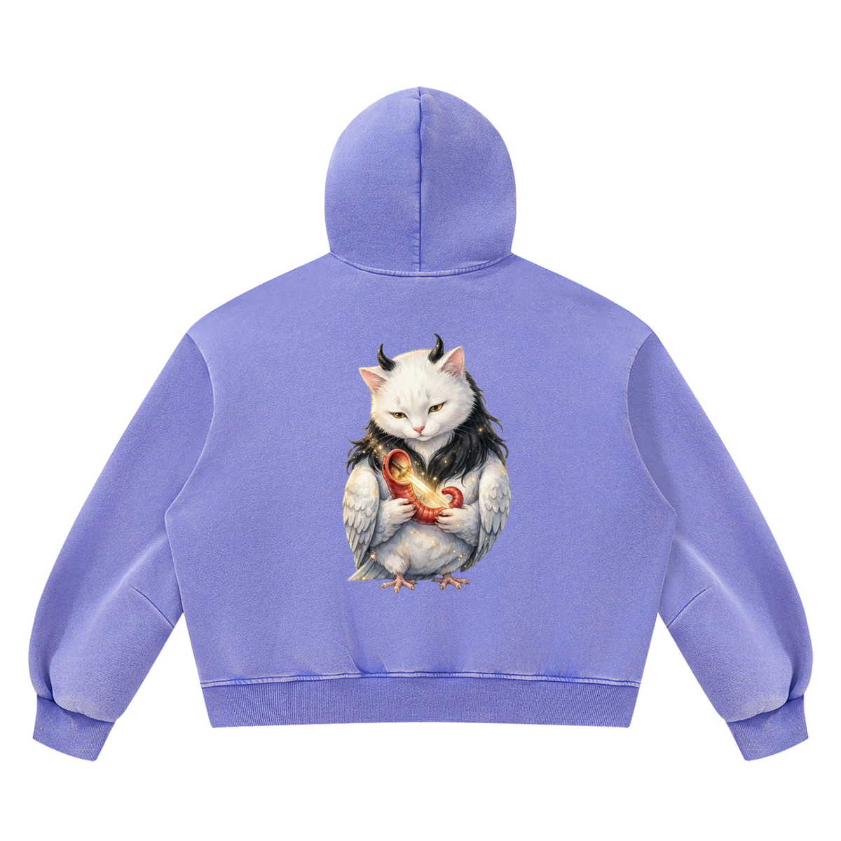 Unisex Vintage Wash Boxy Fleece Hoodie