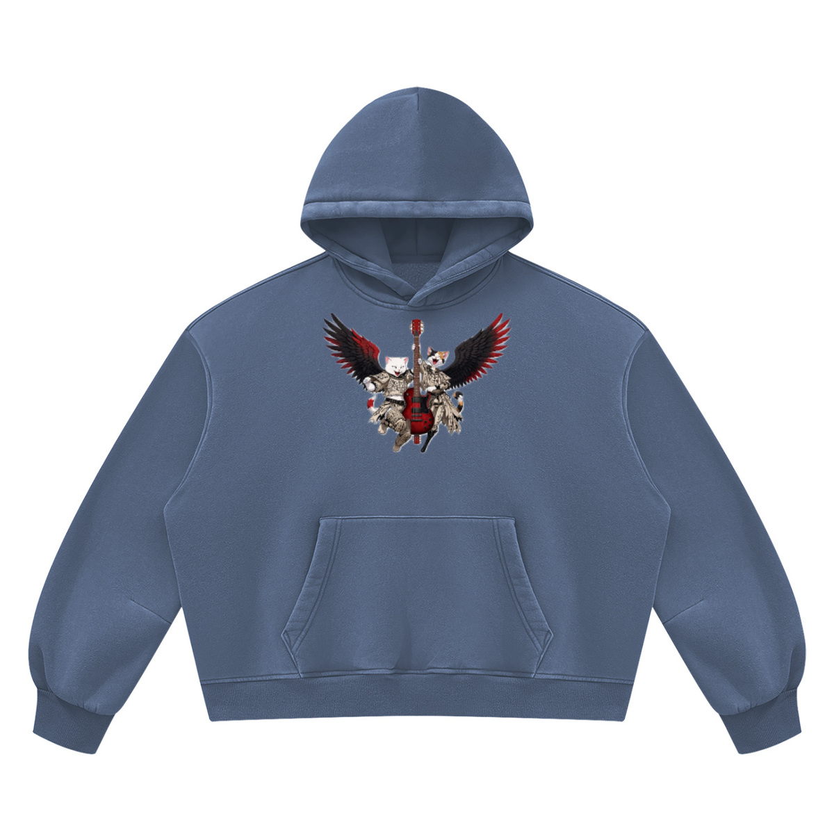 Unisex Vintage Wash Boxy Fleece Hoodie