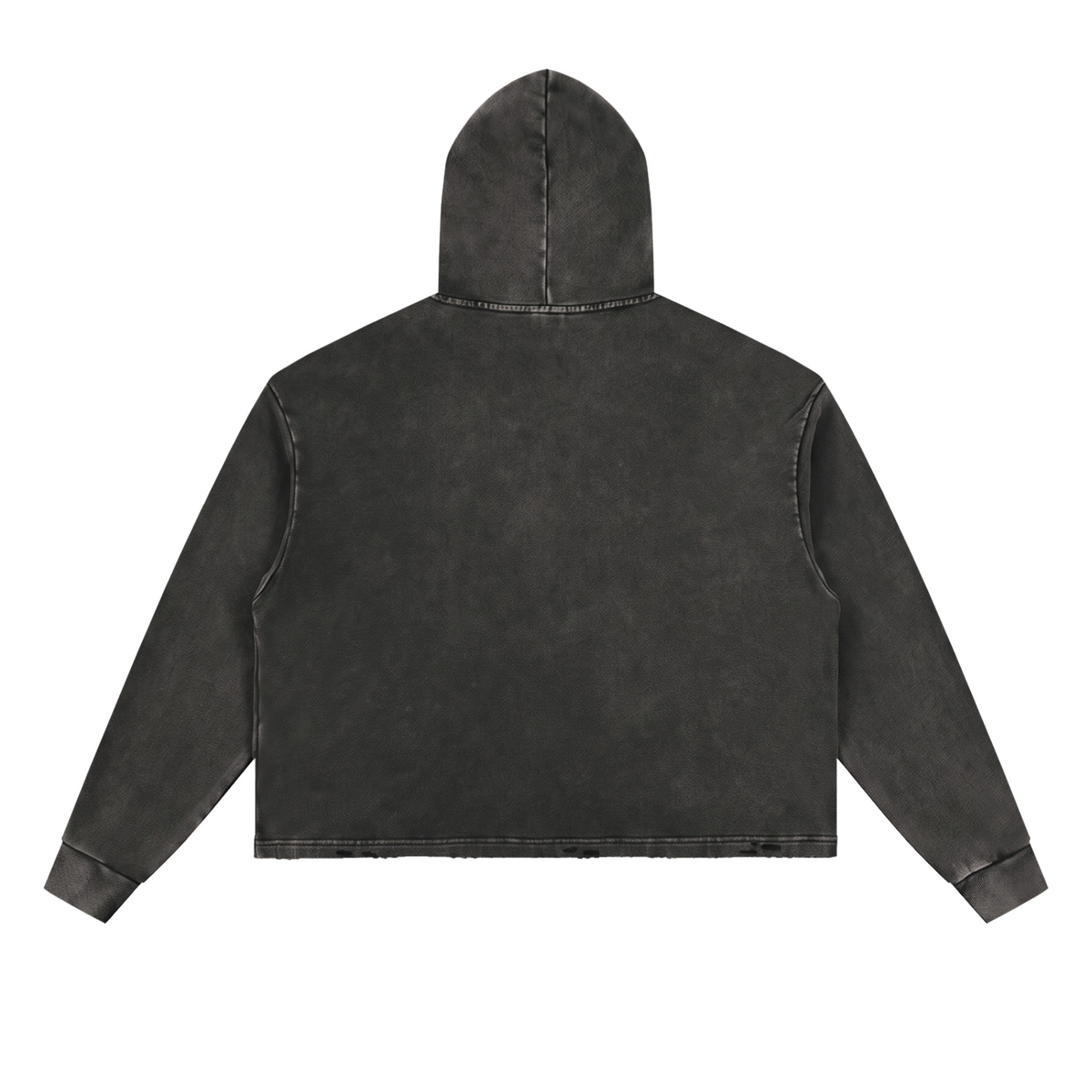 CRMB HOODIE 003 — Sun-Faded Hand-Frayed Inkprint Hoodie — BRAIN CANCER AWARENESS