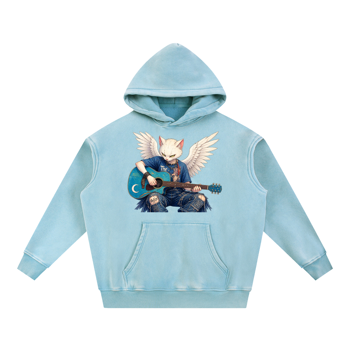 CRMB 002 Snow-Washed Oversized Fleece Hoodie — Brain Cancer Awareness