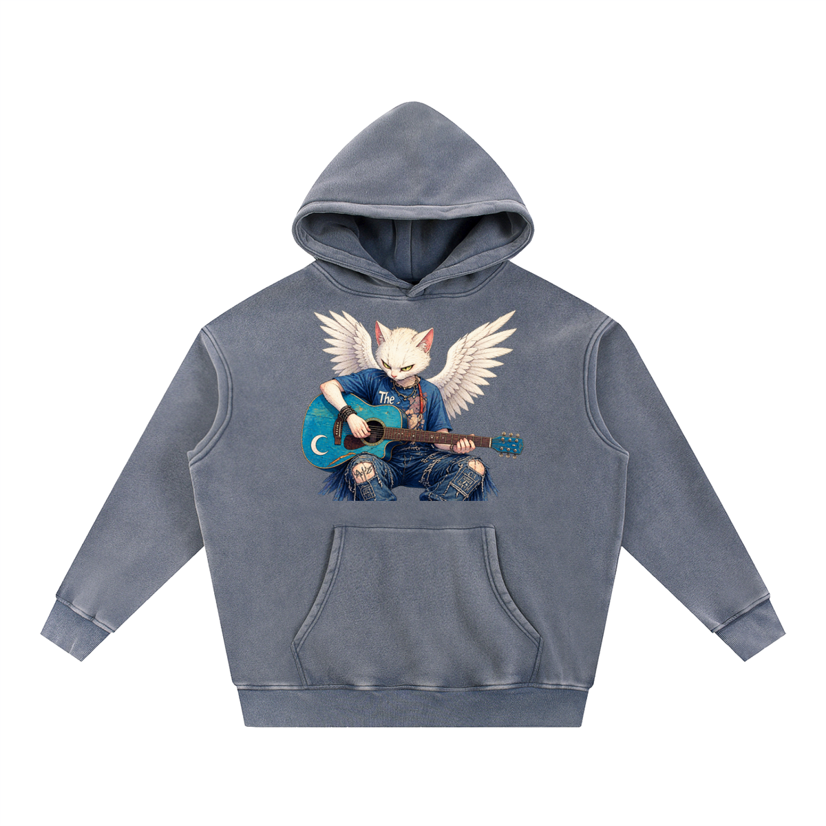 CRMB 002 Snow-Washed Oversized Fleece Hoodie — Brain Cancer Awareness