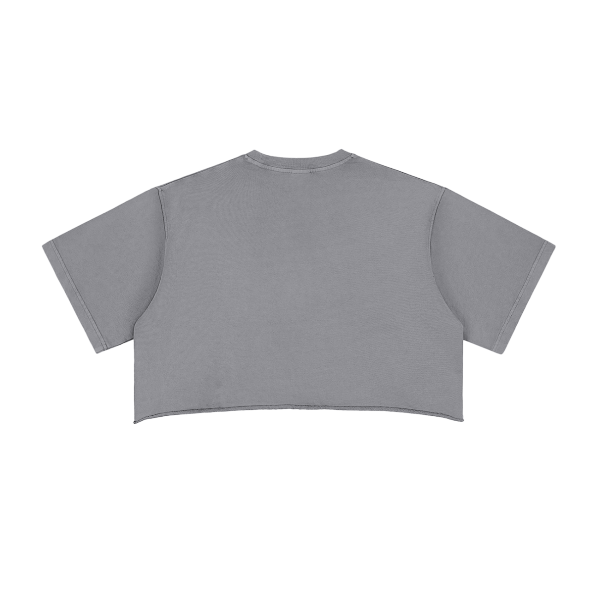 CRMB 004 Snow-Washed Raw Edge Crop Top — Brain Cancer Awareness