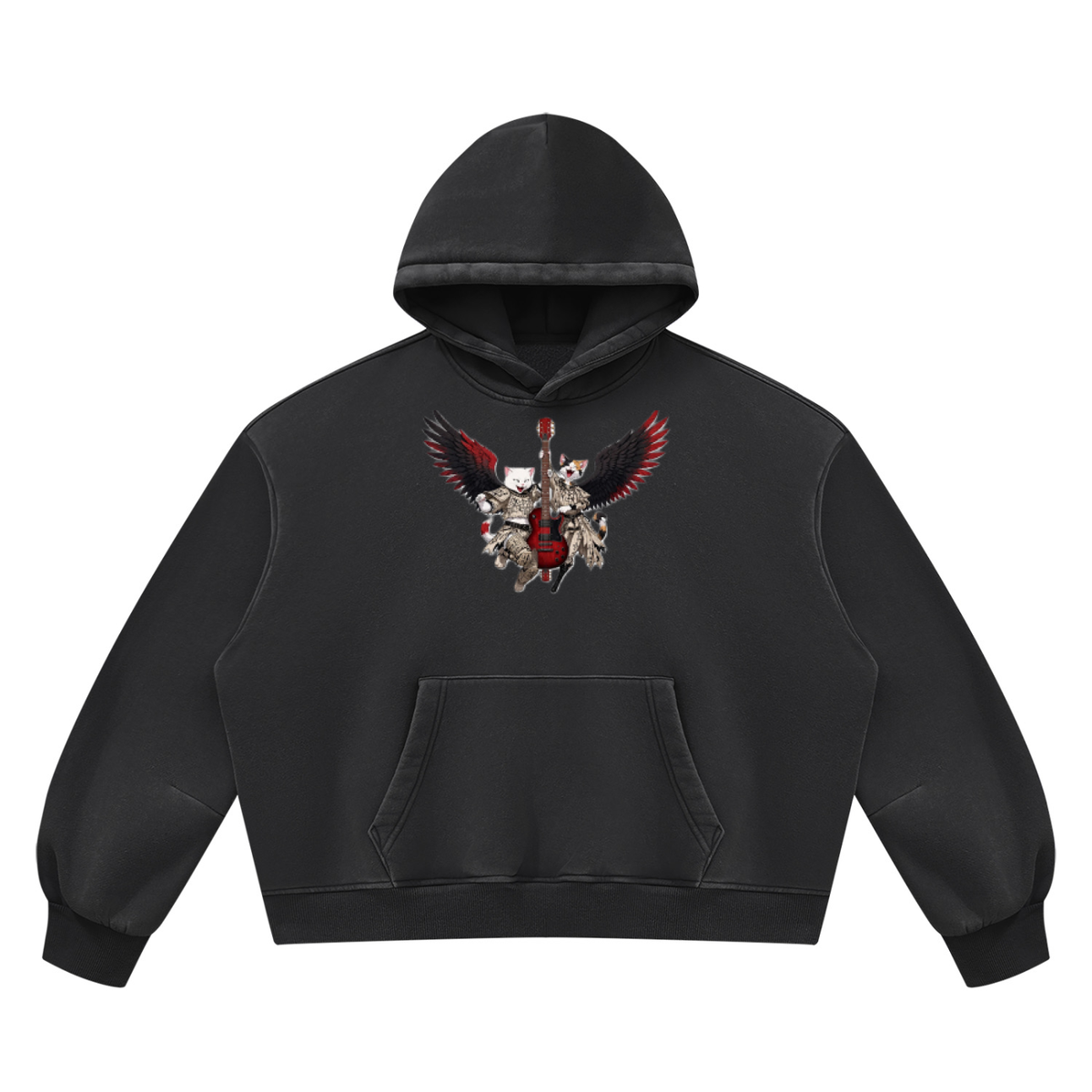 Unisex Vintage Wash Boxy Fleece Hoodie