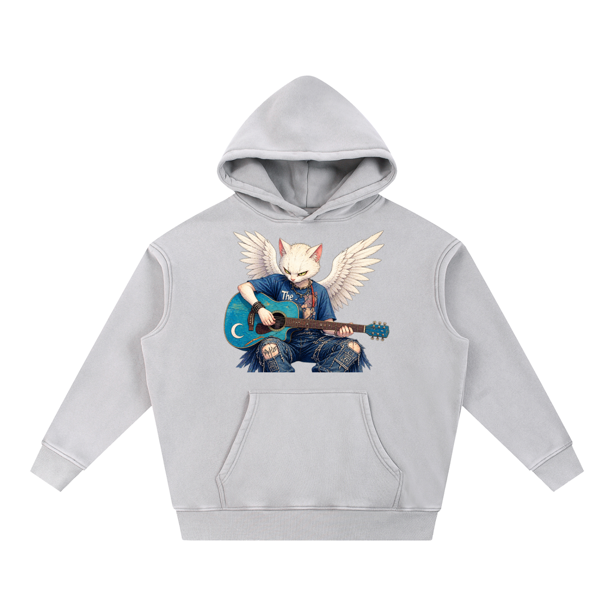 CRMB 002 Snow-Washed Oversized Fleece Hoodie — Brain Cancer Awareness