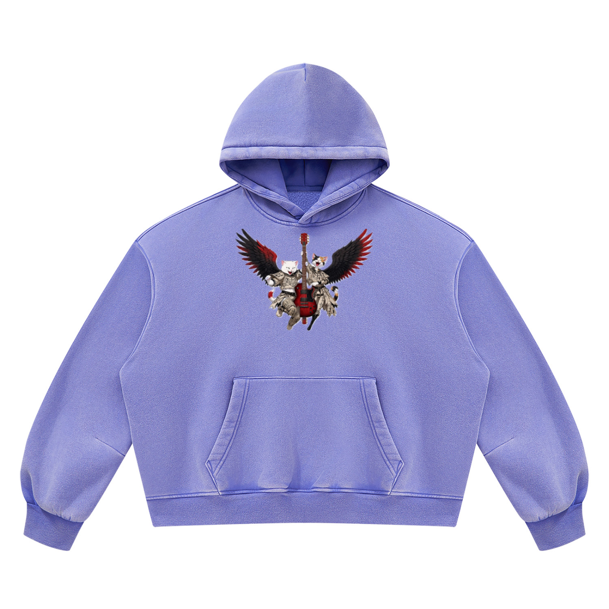 Unisex Vintage Wash Boxy Fleece Hoodie