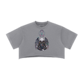 CRMB 004 Snow-Washed Raw Edge Crop Top — Brain Cancer Awareness