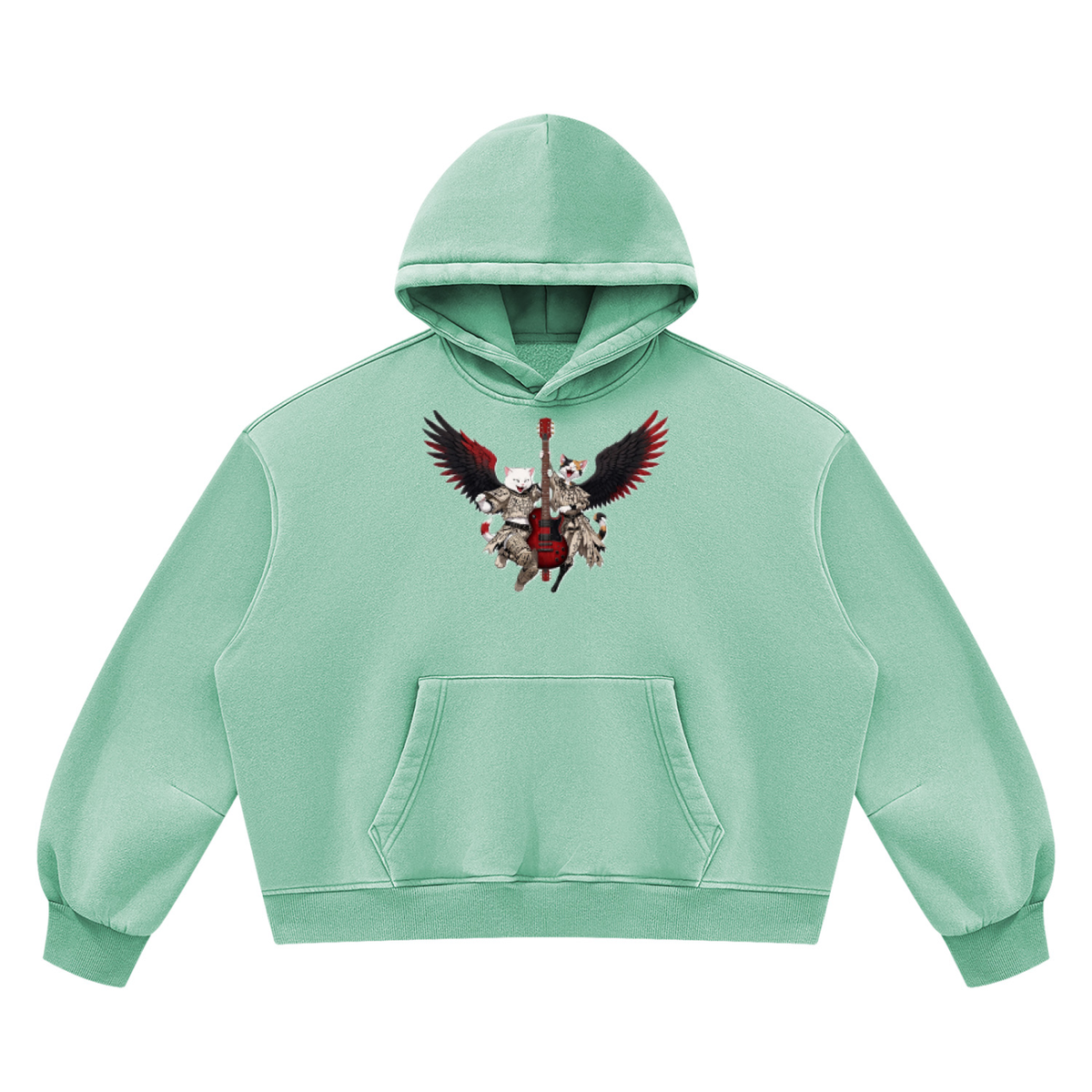 Unisex Vintage Wash Boxy Fleece Hoodie