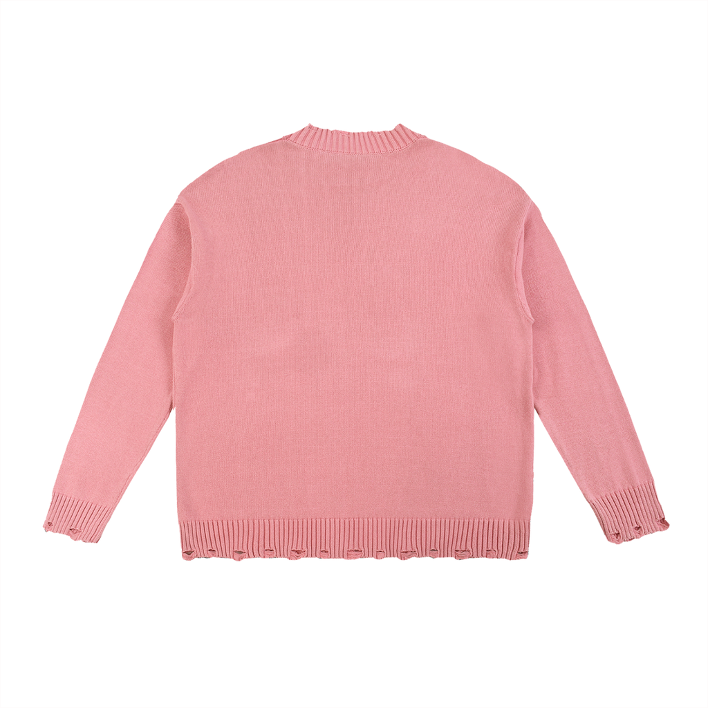 KC & CRMB Vintage-Washed Hand-Frayed Sweater — Brain Cancer Awareness