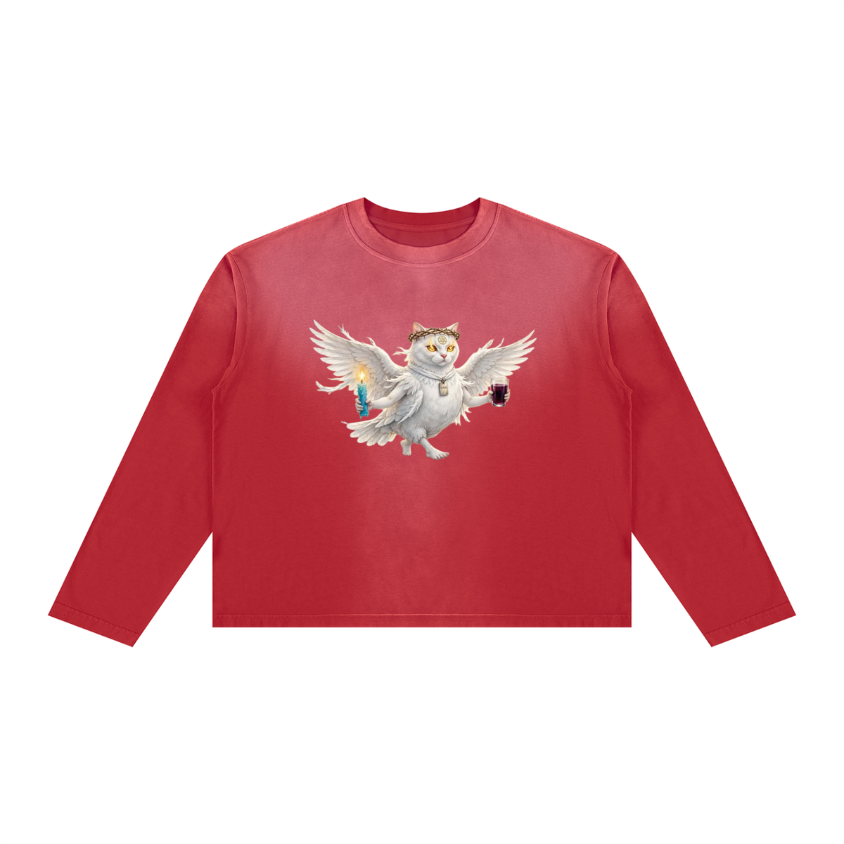 Unisex Sunfade Boxy Long Sleeve T-Shirt