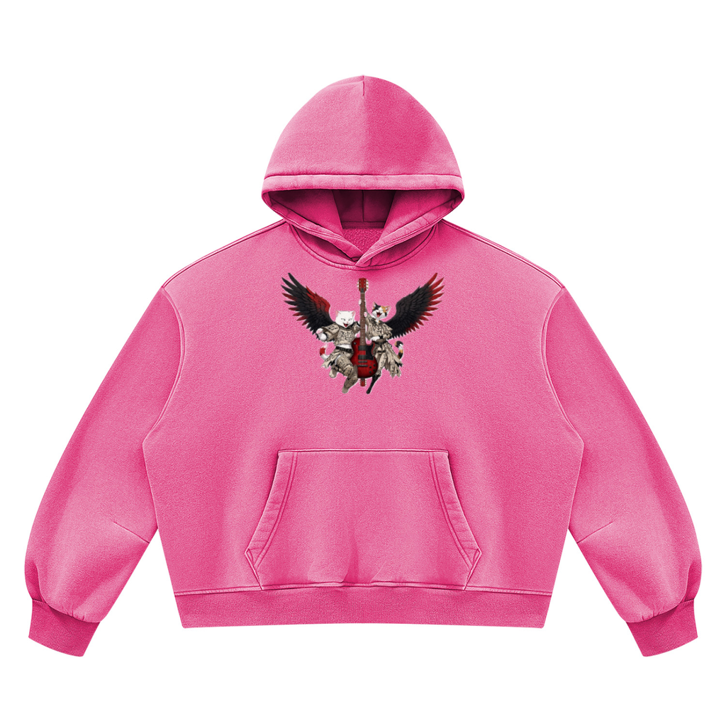 Unisex Vintage Wash Boxy Fleece Hoodie