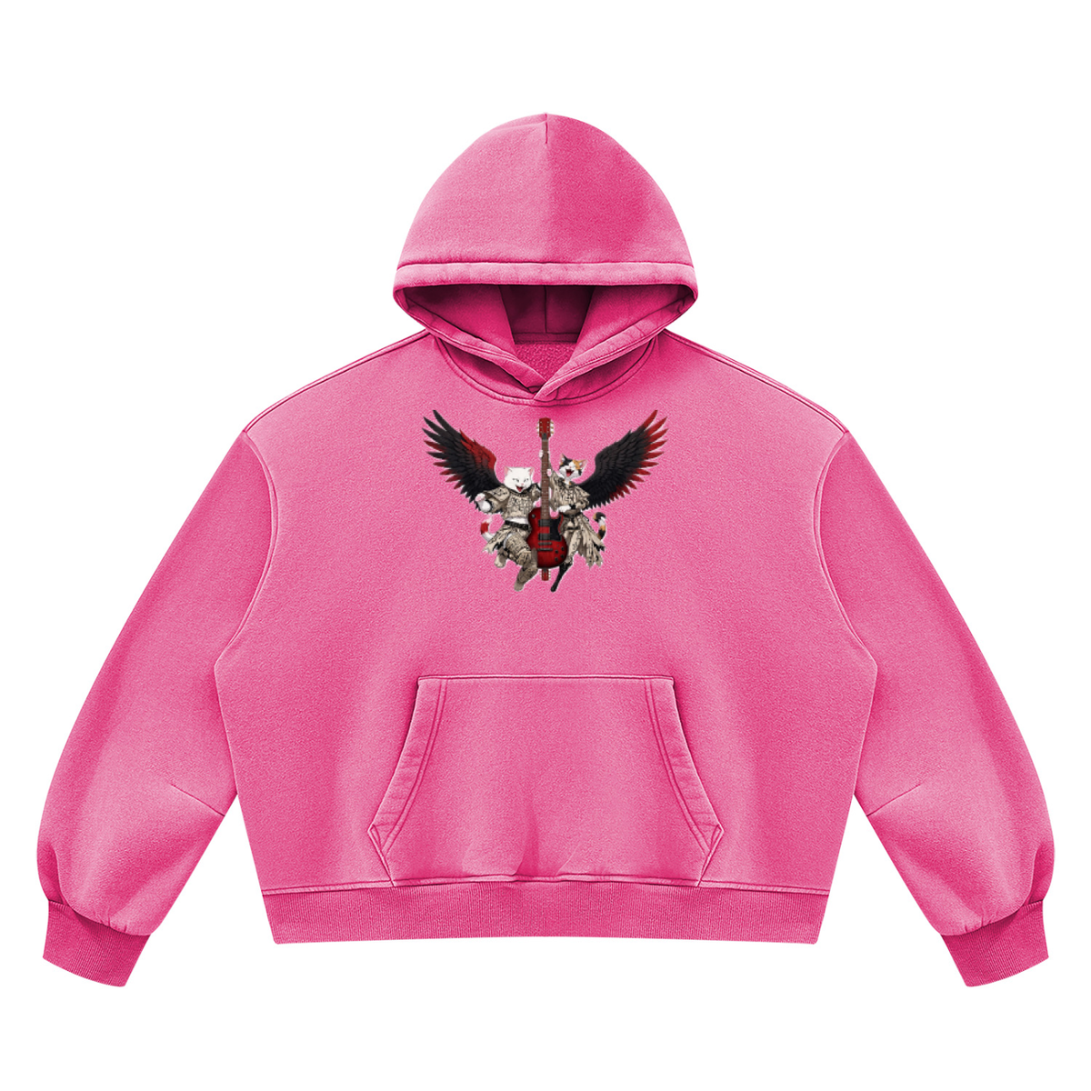 Unisex Vintage Wash Boxy Fleece Hoodie