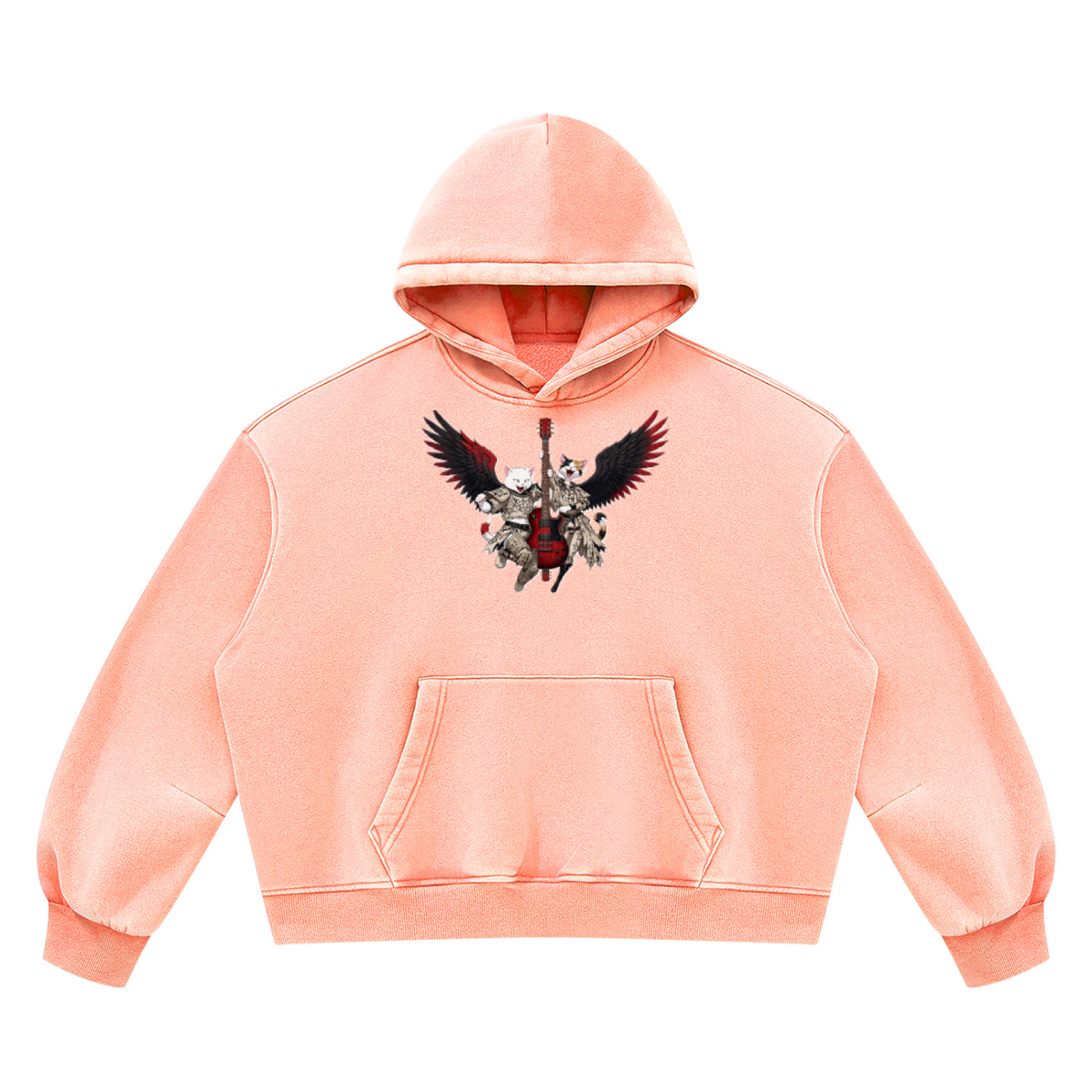 Unisex Vintage Wash Boxy Fleece Hoodie