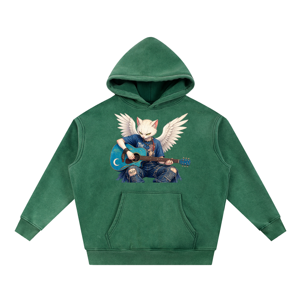 CRMB 002 Snow-Washed Oversized Fleece Hoodie — Brain Cancer Awareness