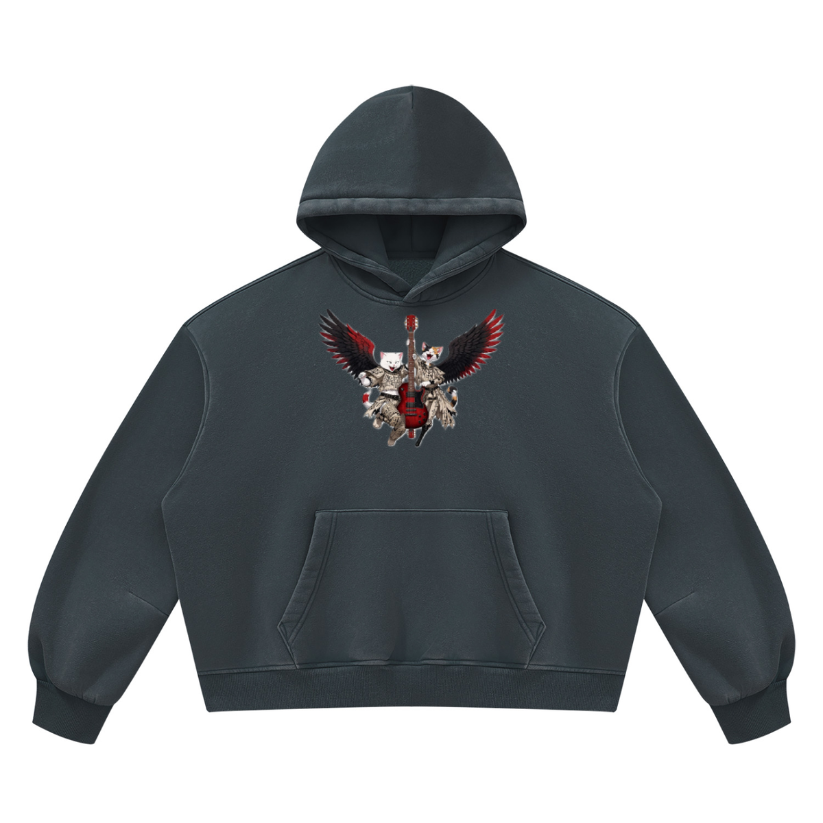 Unisex Vintage Wash Boxy Fleece Hoodie