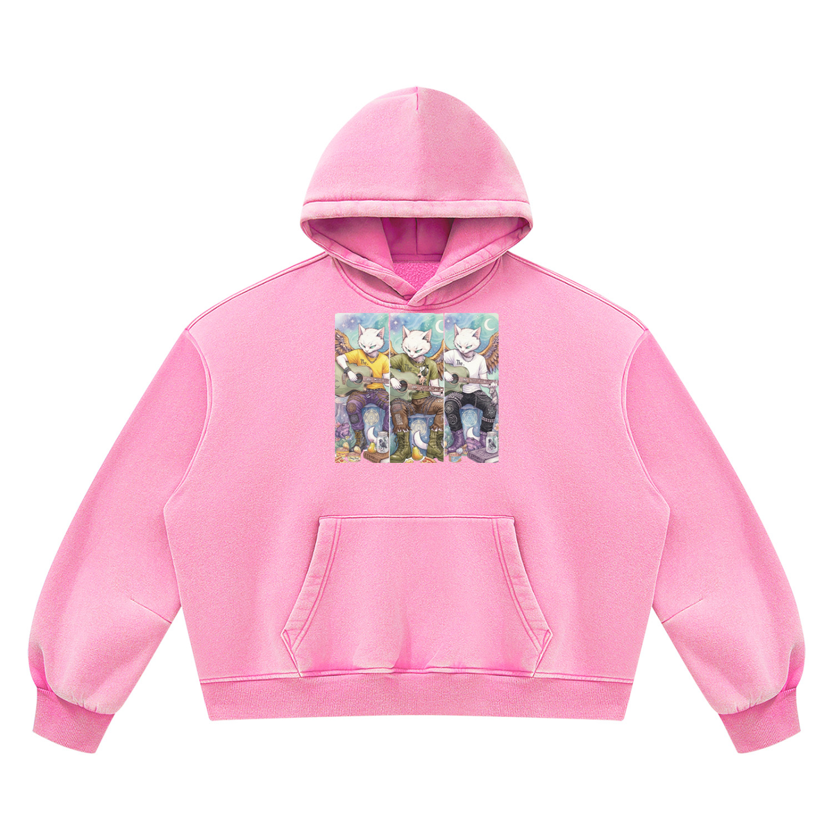 Unisex Vintage Wash Boxy Fleece Hoodie