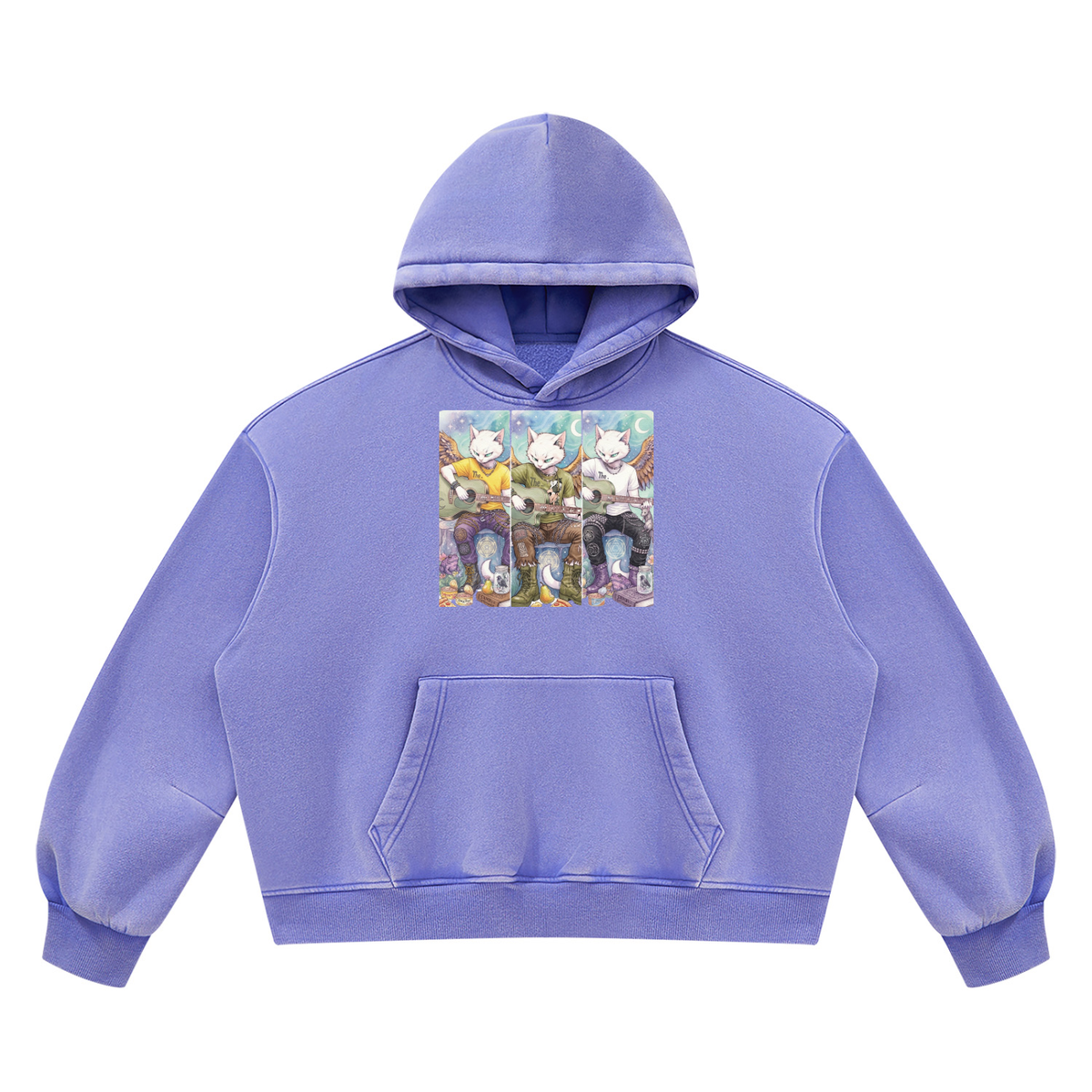 Unisex Vintage Wash Boxy Fleece Hoodie