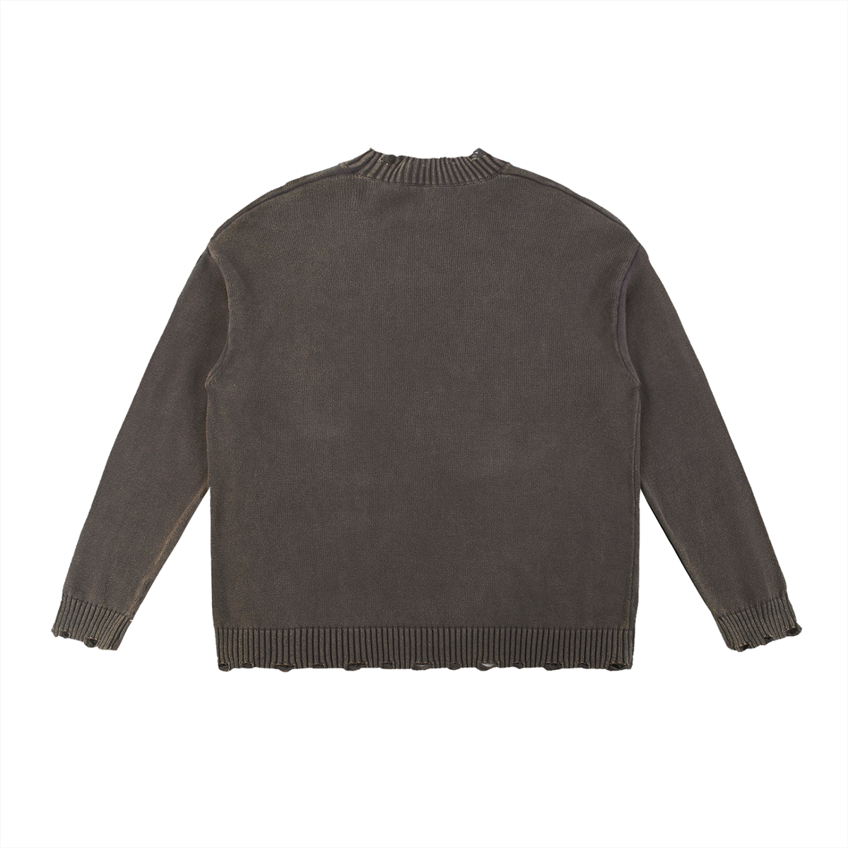 KC & CRMB Vintage-Washed Hand-Frayed Sweater — Brain Cancer Awareness